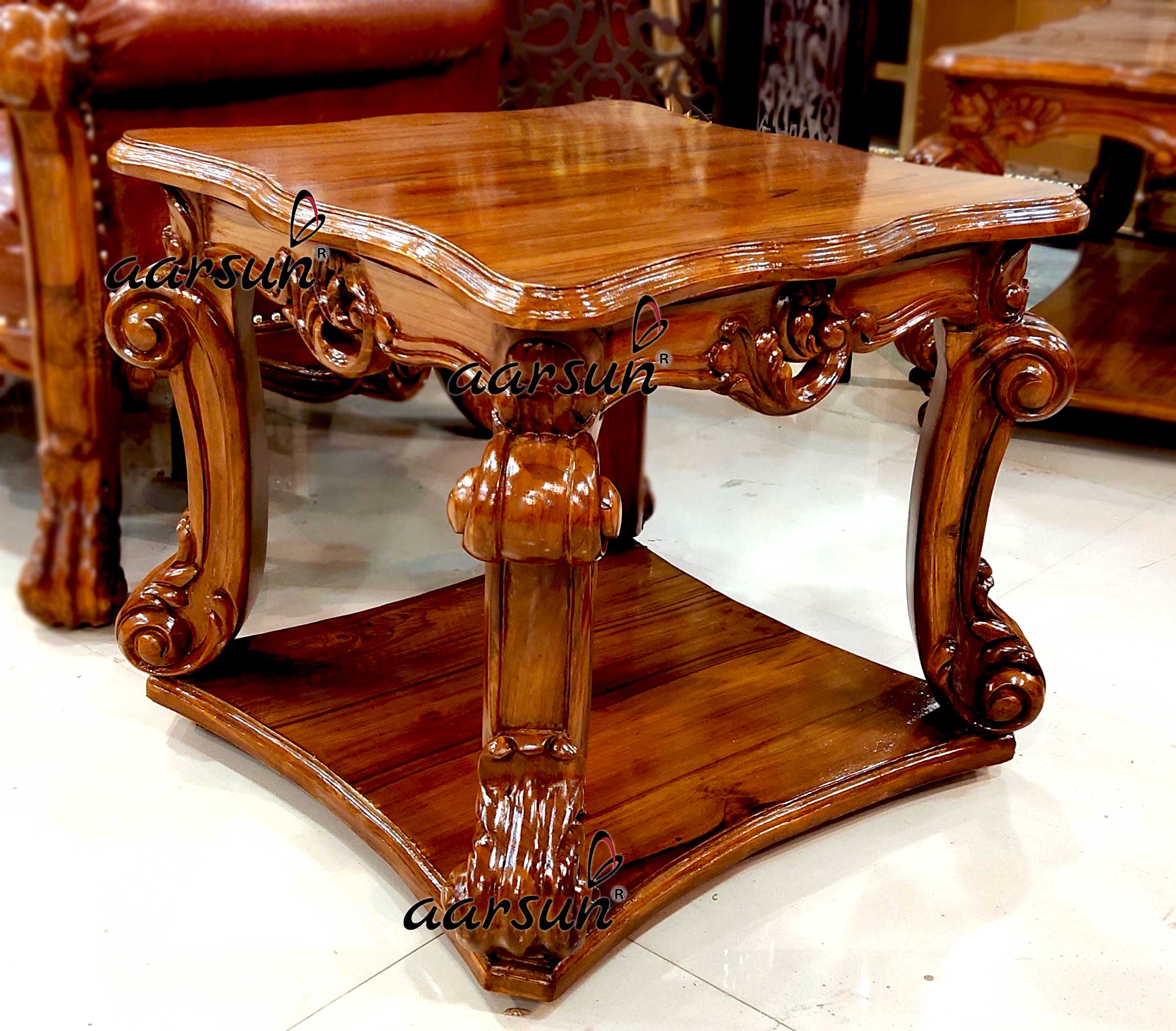 Truly Premium revolver news Sofa Set Double Carved in Teak Wood