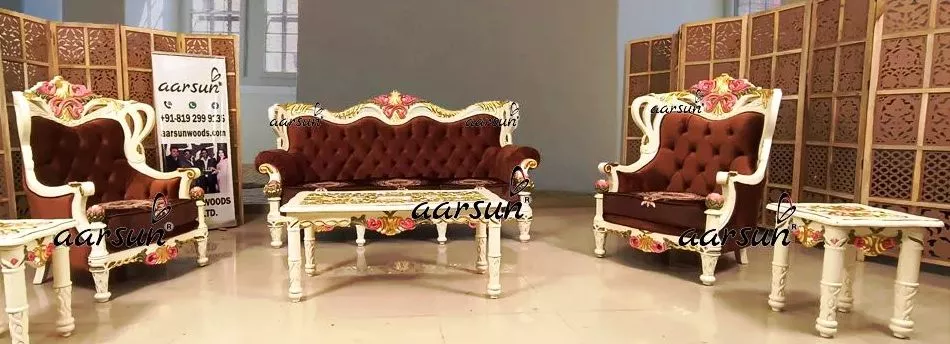 Ultra Luxury Sofa Set noodlemagazine with Gold Leafing  2025