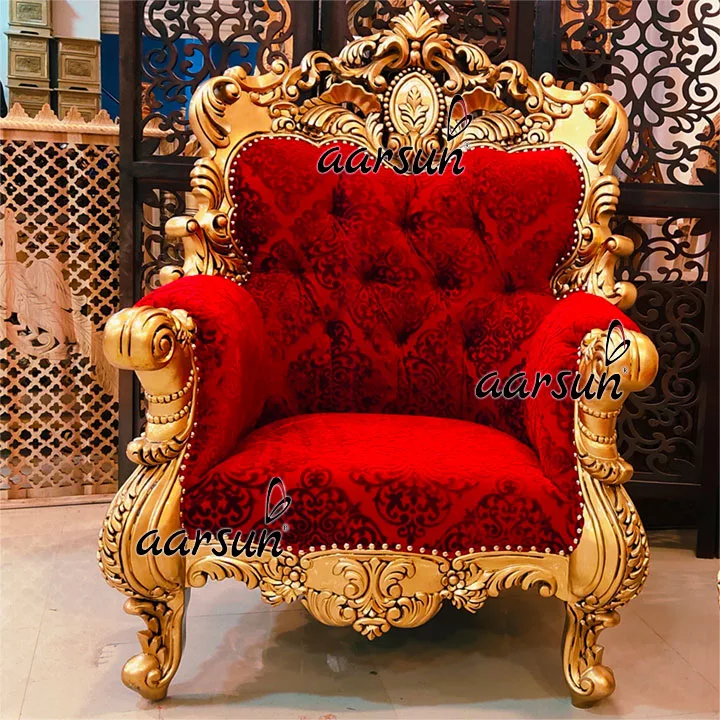 Ultra Royal revolver news Sofa Set in Red &amp; Gold  2025