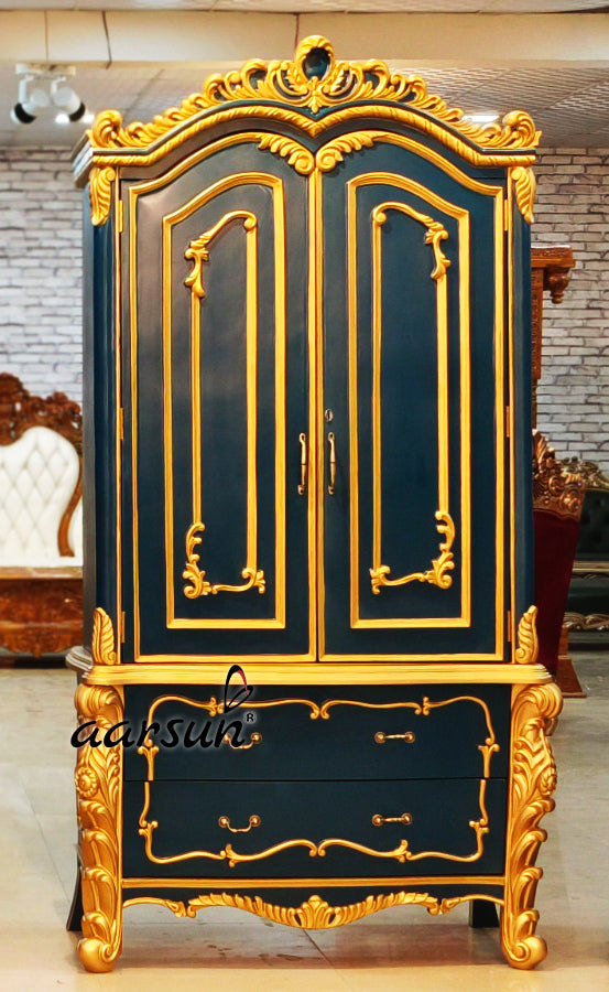 Aarsun Wooden Almirah in Persian Teal (2025)