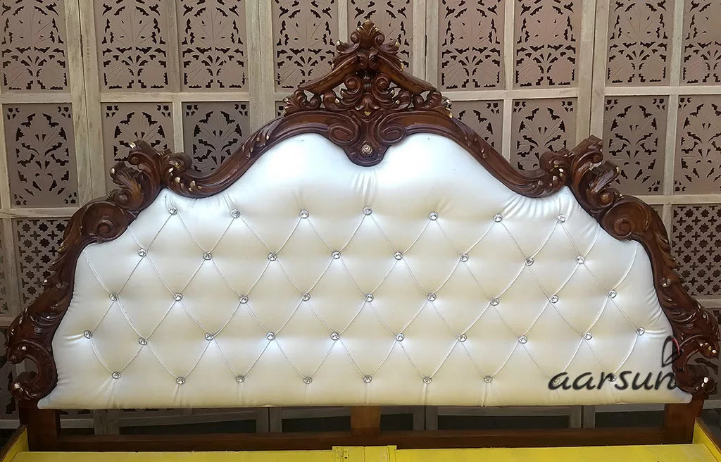 Wooden Royal Bed with Side Tables YT-48