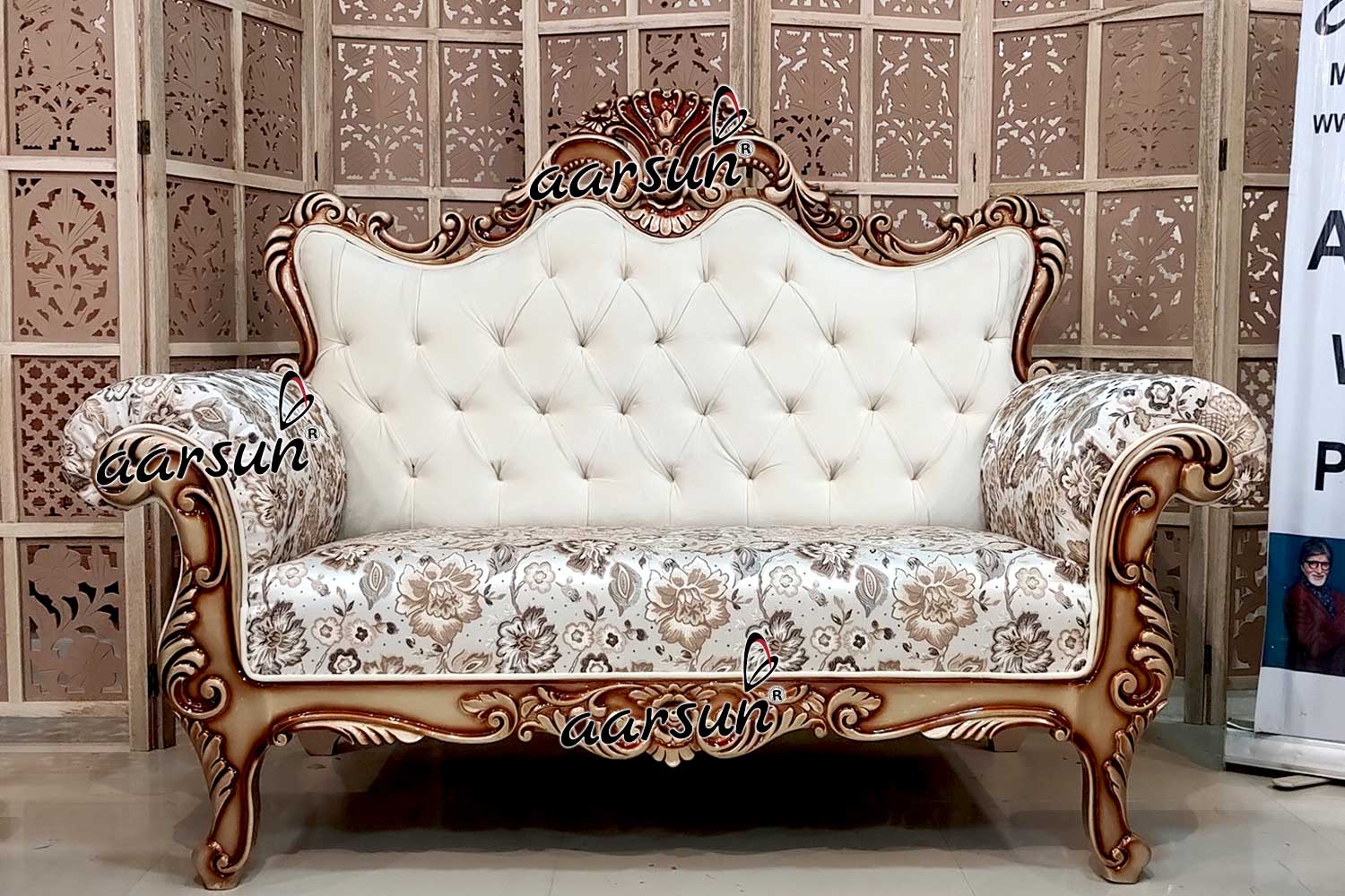 Wooden hdtoday Gold Sofa Set   2025