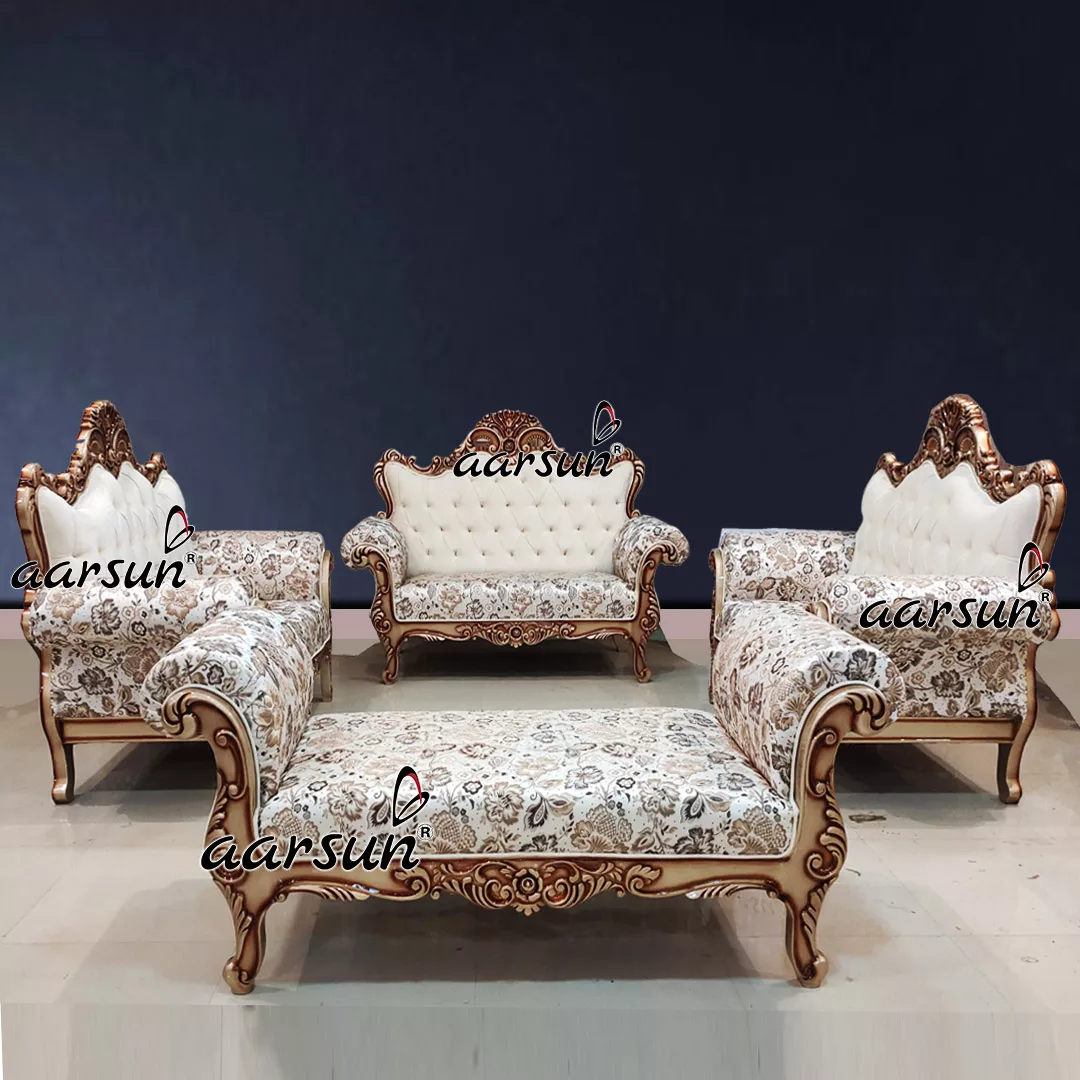 Wooden hdtoday Gold Sofa Set   2025