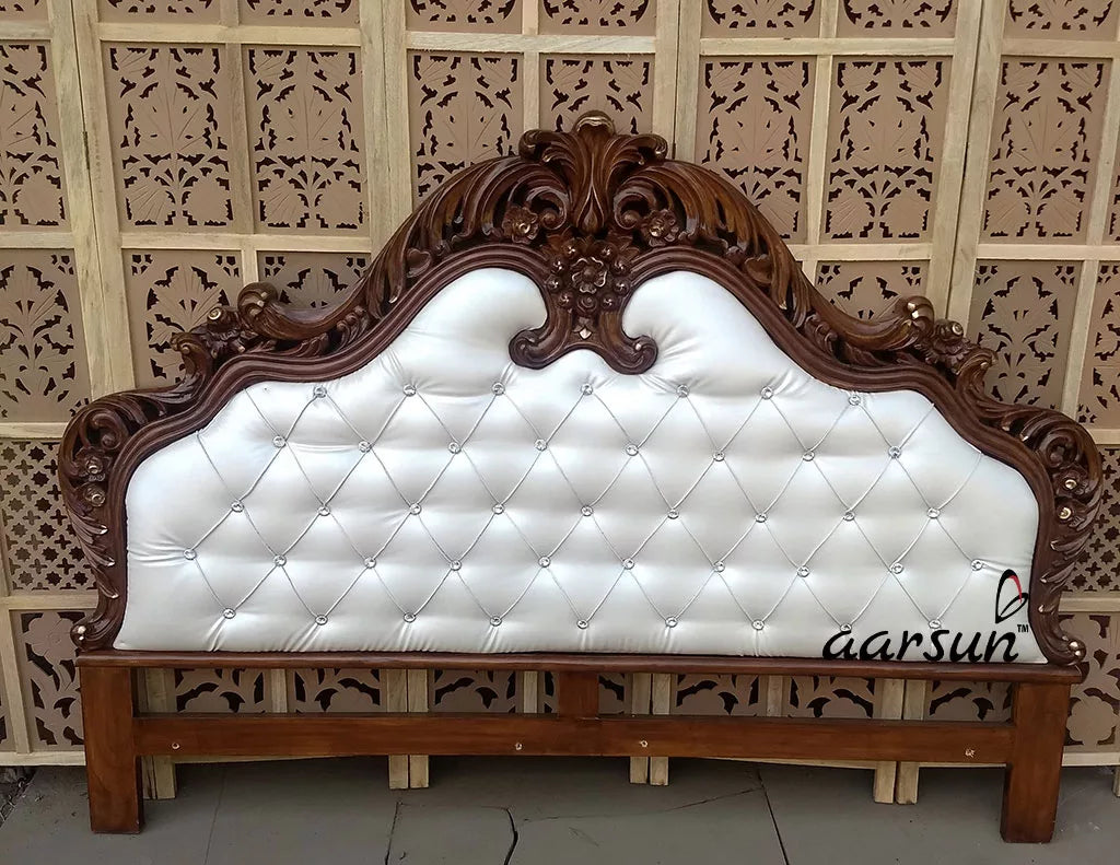 Wooden Royal King Size Bed with Side Tables YT-46