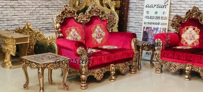 Royal kimcartoon  Sofa Set in Rush Gold Finishing 2025