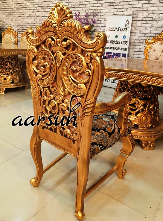 Luxury Dining Table zoro.to  Antique Gold leaf Top design  2025