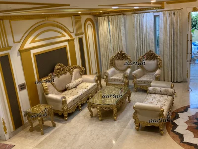 Latest solar movie  Antique Style Maharaja Sofa Set  2025