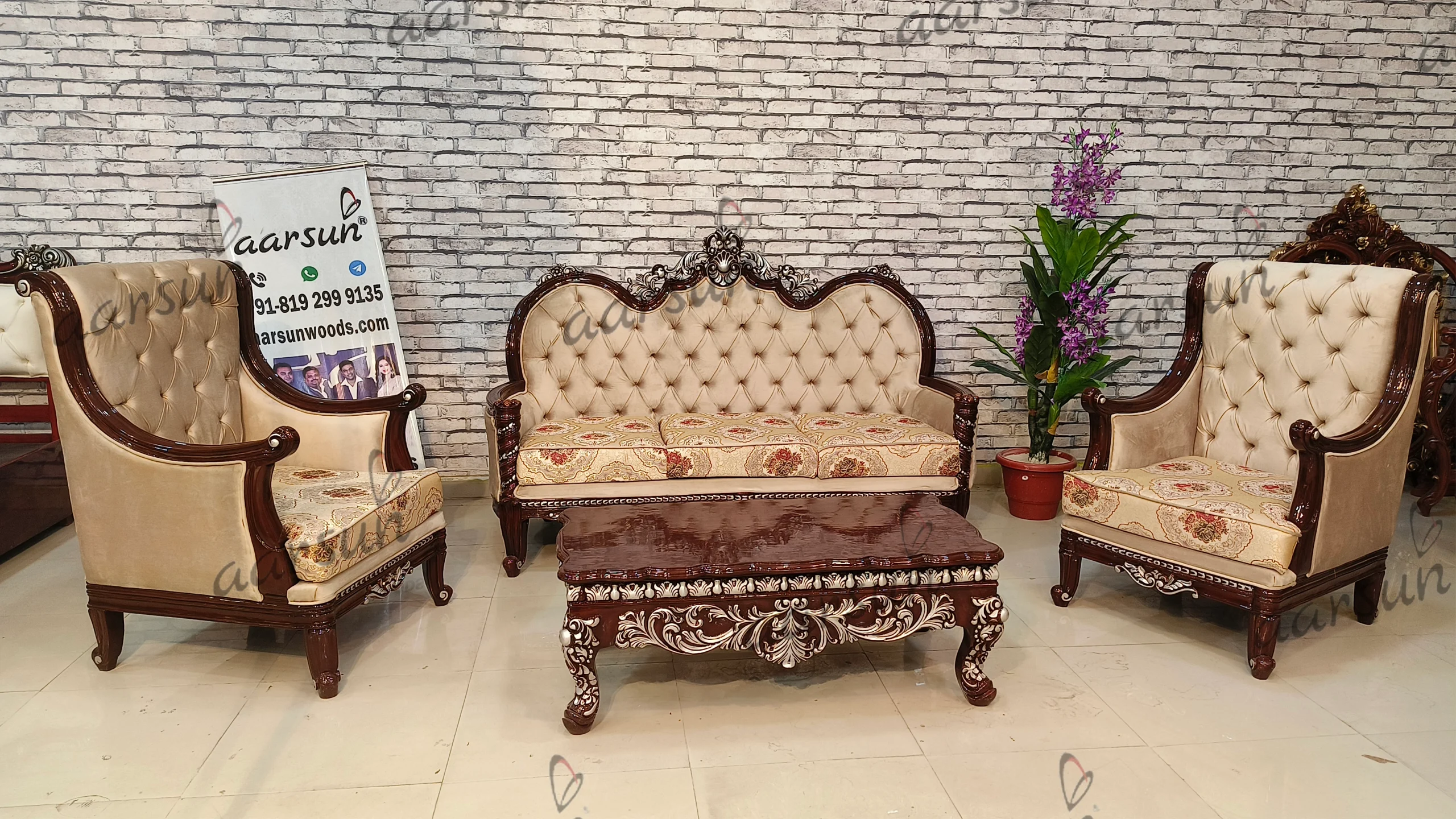 Sofa Set streameast.xyz in  Royal Finish  2025
