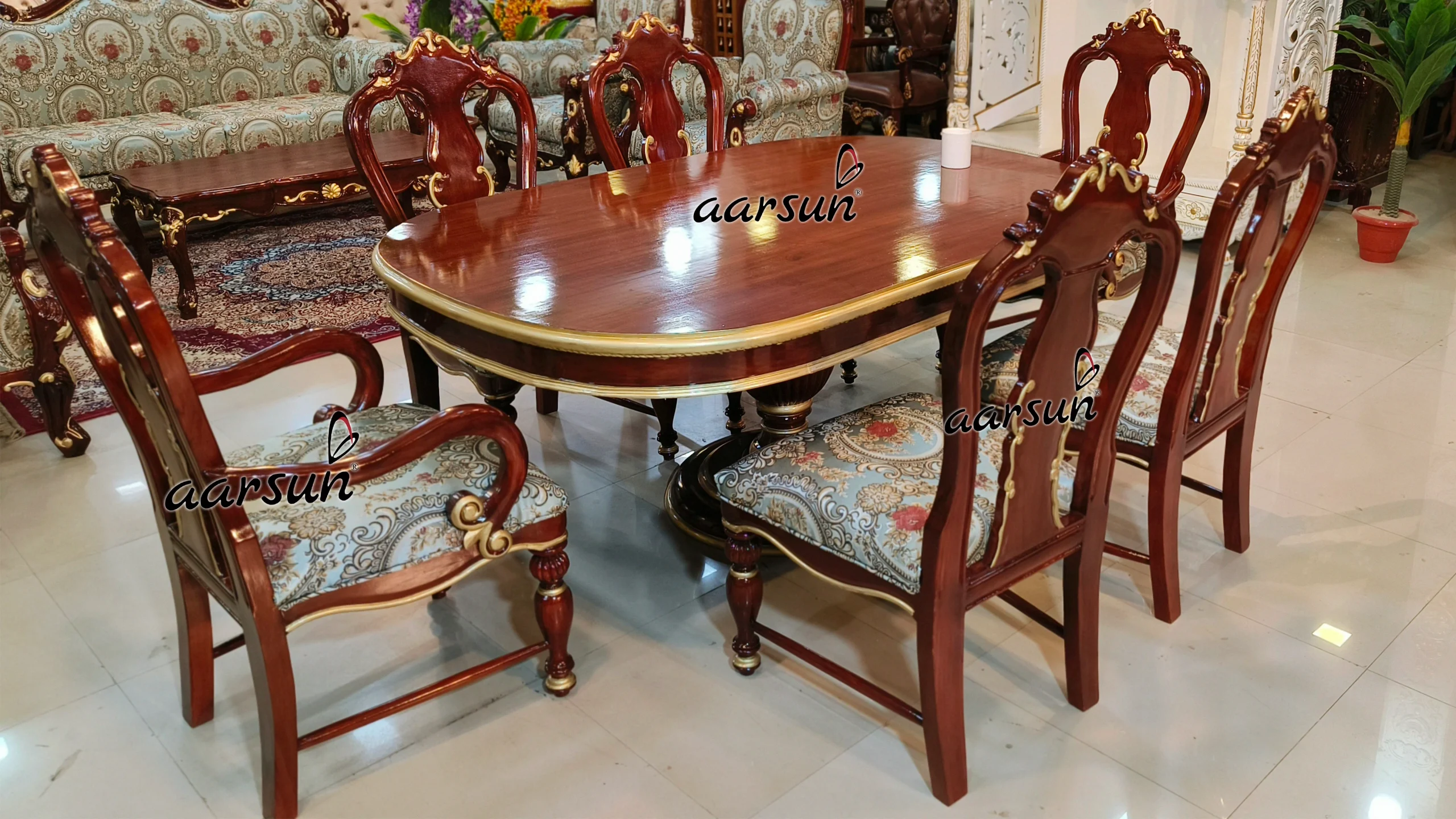 6 Seater har.com Dining Set in Dual Shade Paint 2025
