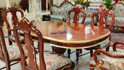 6 Seater har.com Dining Set in Dual Shade Paint 2025