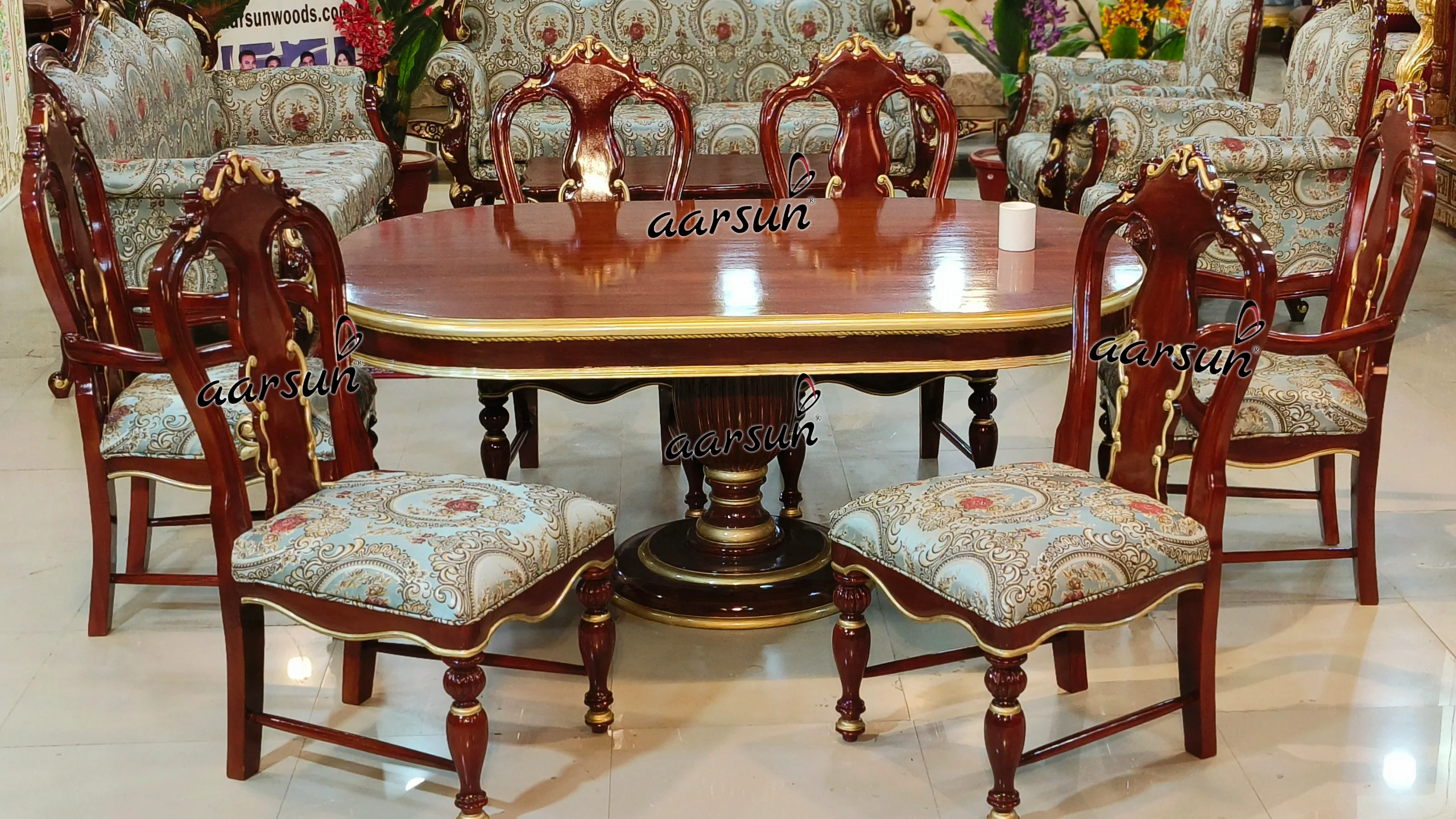 6 Seater har.com Dining Set in Dual Shade Paint 2025