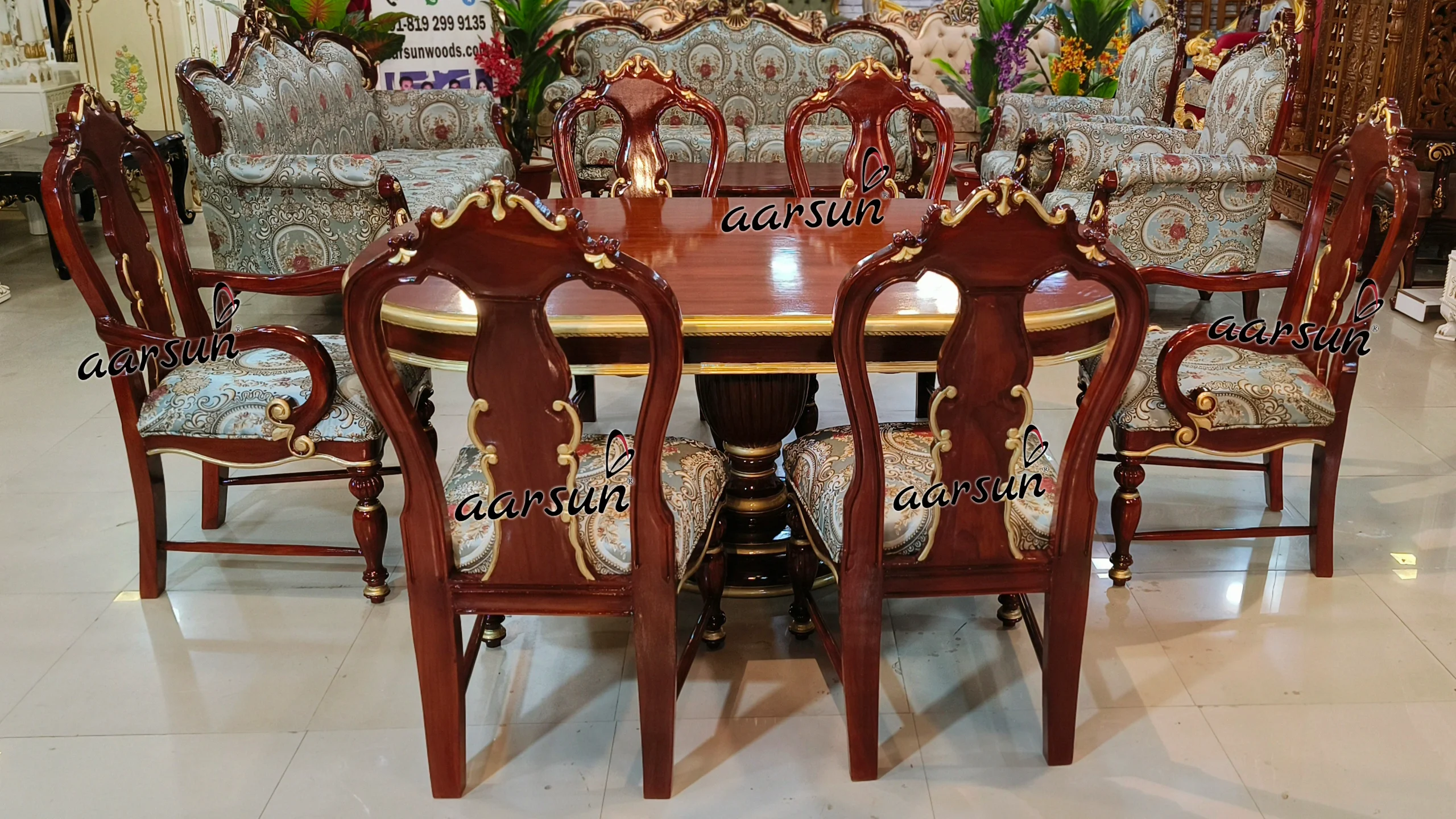 6 Seater har.com Dining Set in Dual Shade Paint 2025
