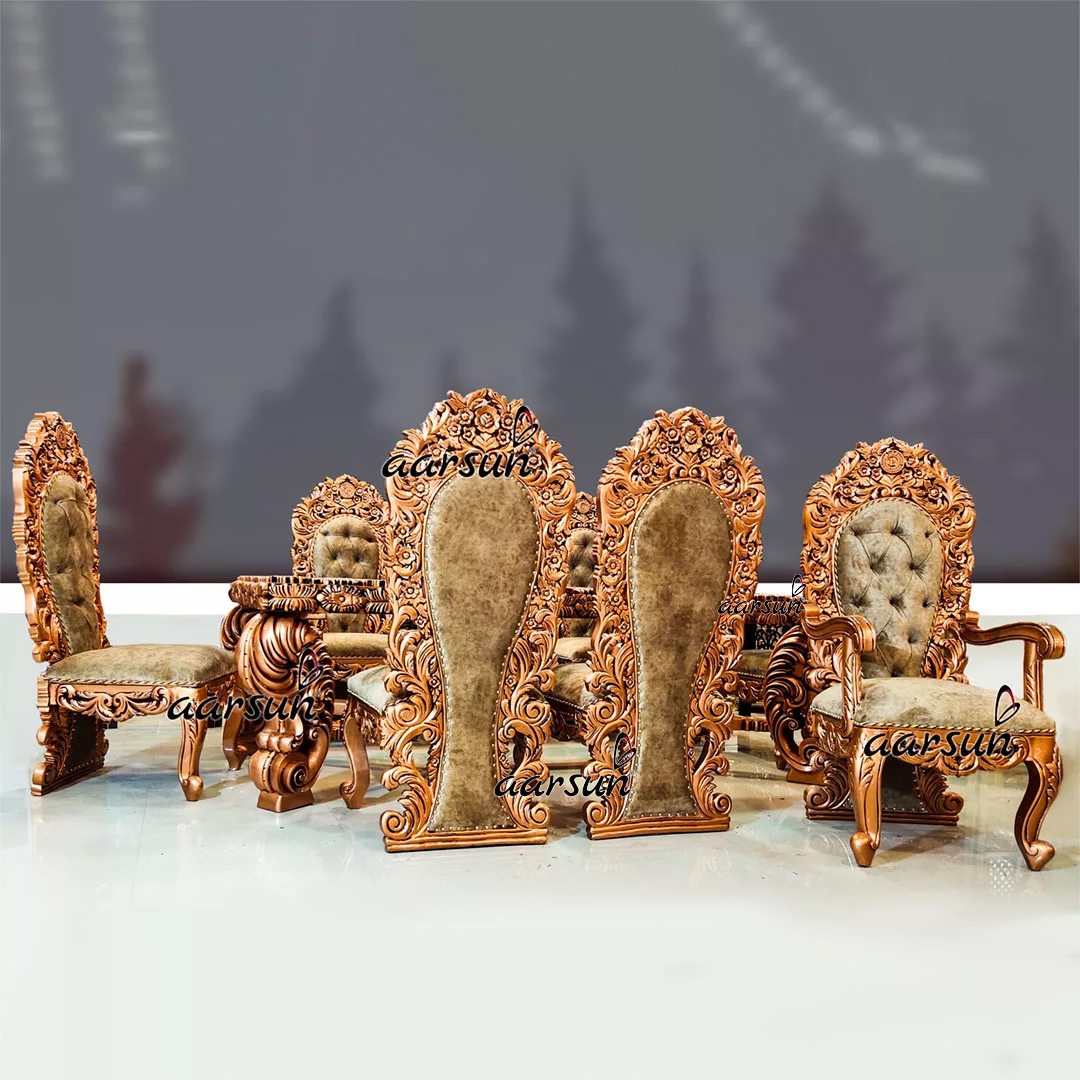 8 Seater similarweb Copper Dining Set in Teak Wood  2025