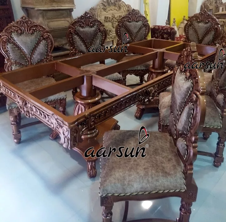 Amazing flix.hq 8 Seater Dining Set in Rose Gold Paint 2025
