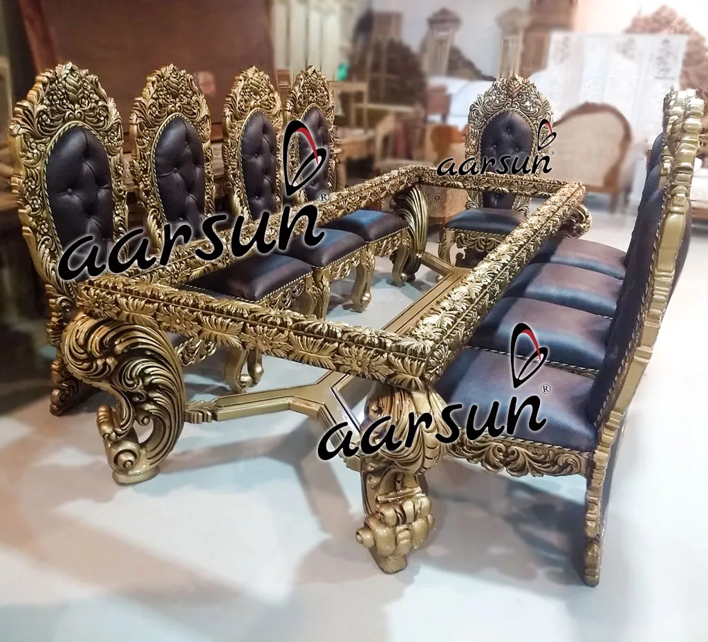Antique evooli Gold Dining Set in 10 Seater 2025