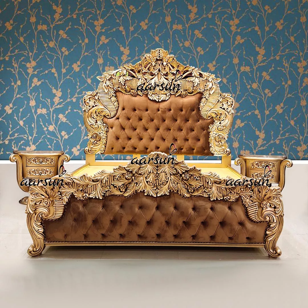 Antique www.bing.com Gold Royal Bedroom Set Handmade & Custom Made 2025