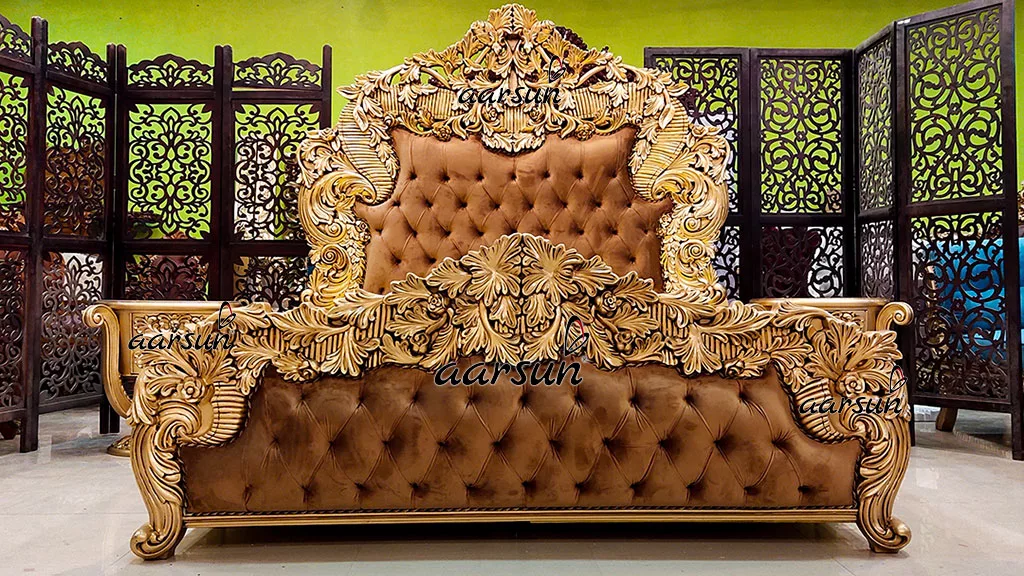 Antique www.bing.com Gold Royal Bedroom Set Handmade & Custom Made 2025