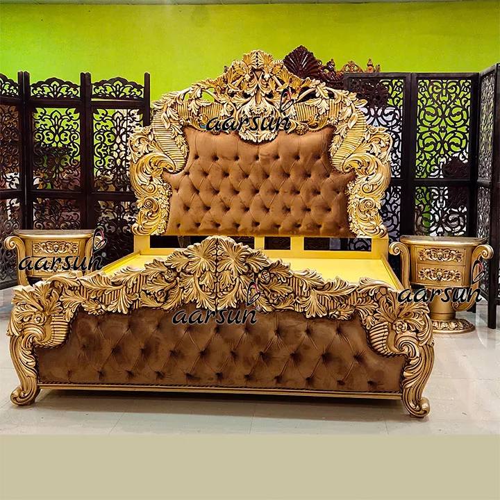 Antique www.bing.com Gold Royal Bedroom Set Handmade & Custom Made 2025