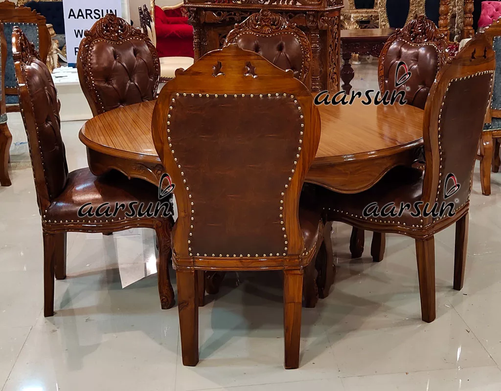 Carved   Dining Set in 6 Seater  2025