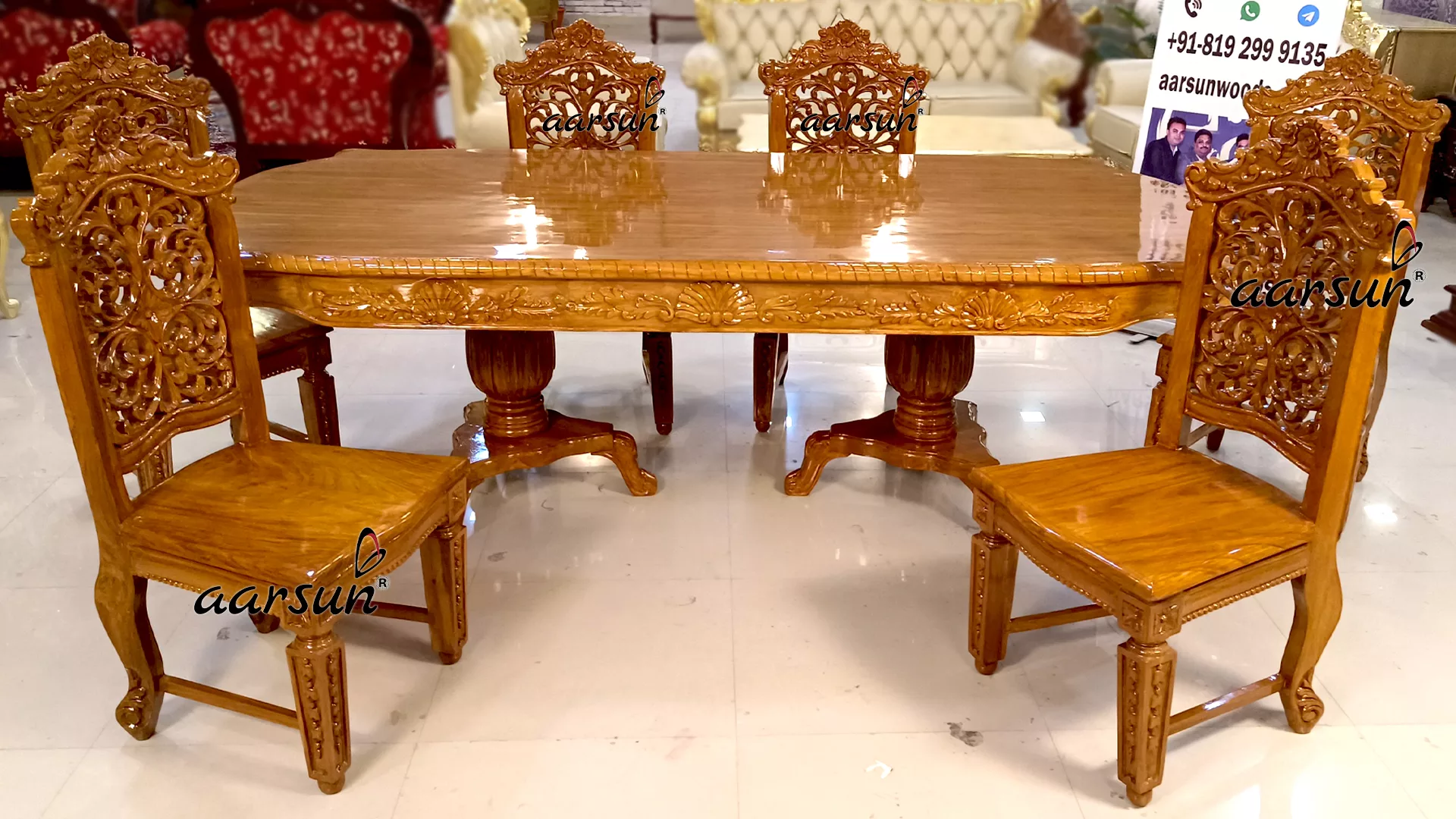Classic  Wooden Dining Table Set  2025