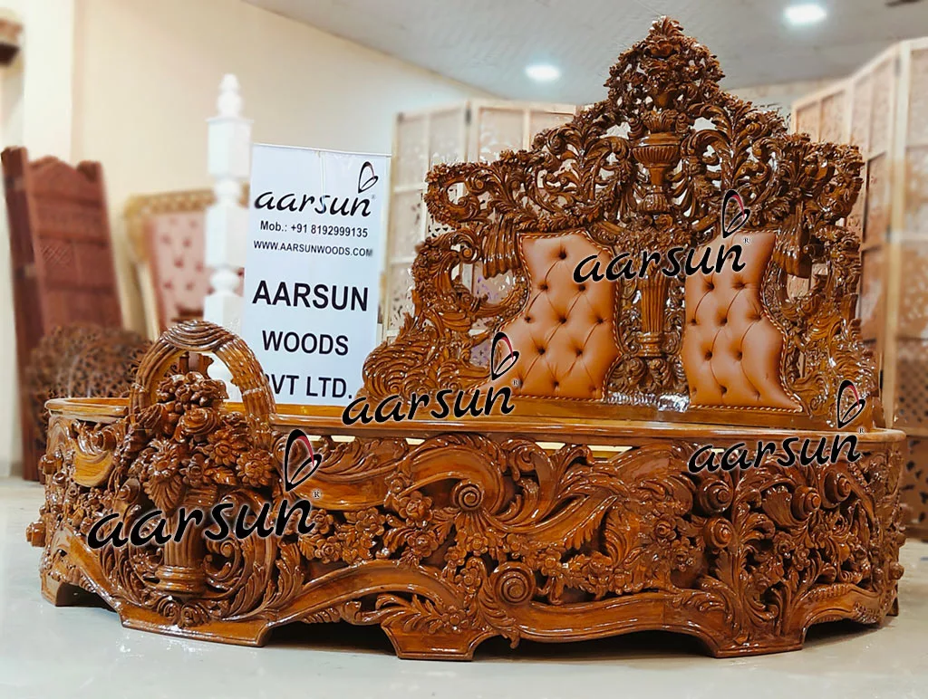 Classic nhl66 Luxurious Round Bed with Storage  2025