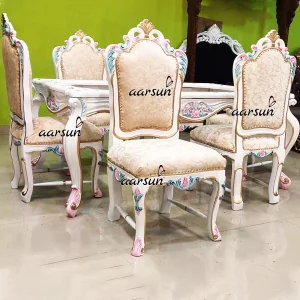 Classy futbollibre White & Gold Dining Set for 6 2025