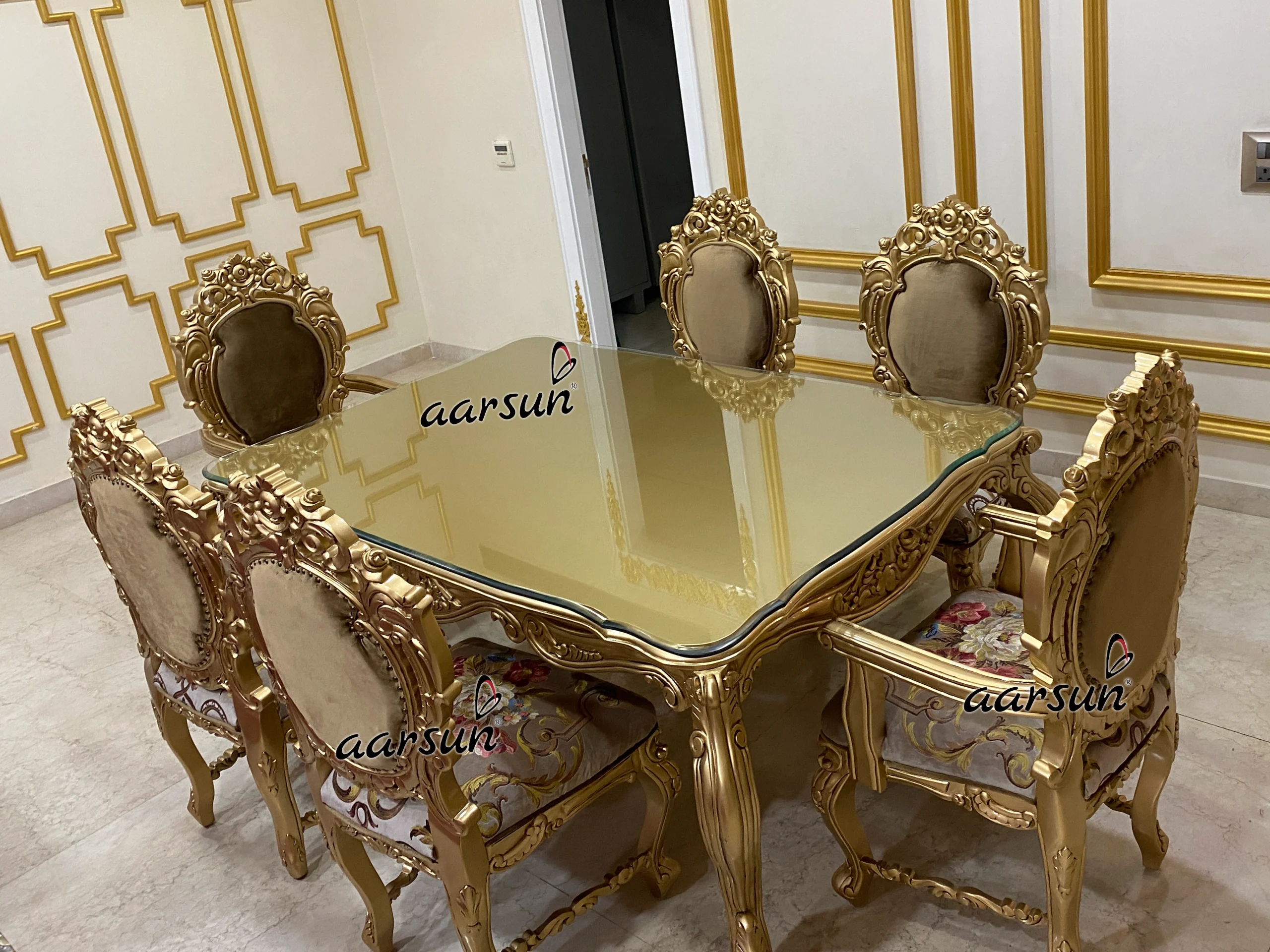 Premium f2 movies 6-Seater Dining Table Set