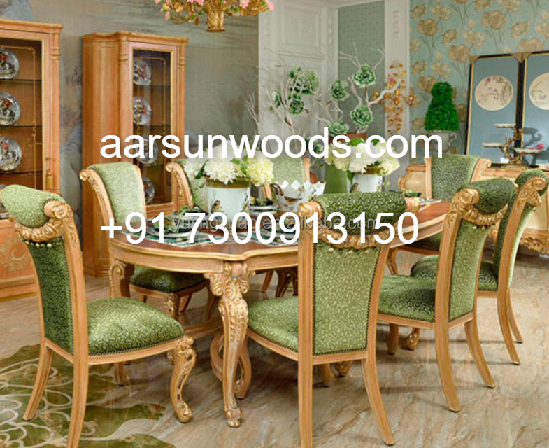 Natural Finish  Wooden Dining Table  2025
