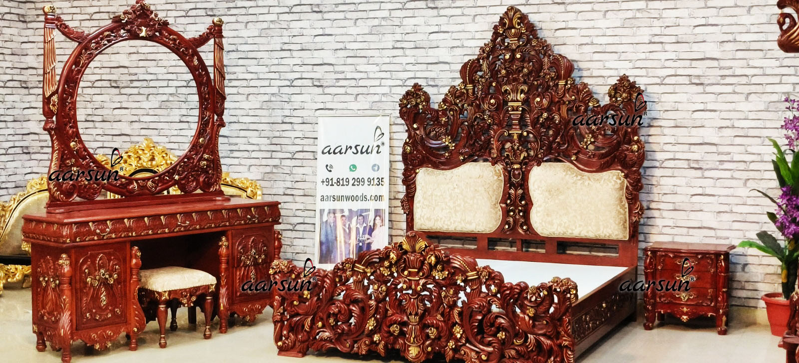 Hand-carved lagradaonline.com Grand Bedroom Set with Video 2025