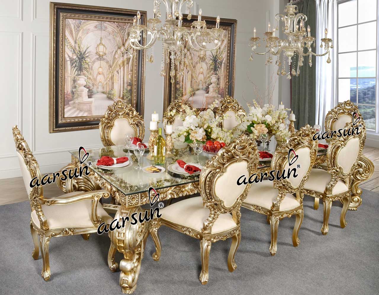 Handcrafted  Dining Set in Royal Finish 2025