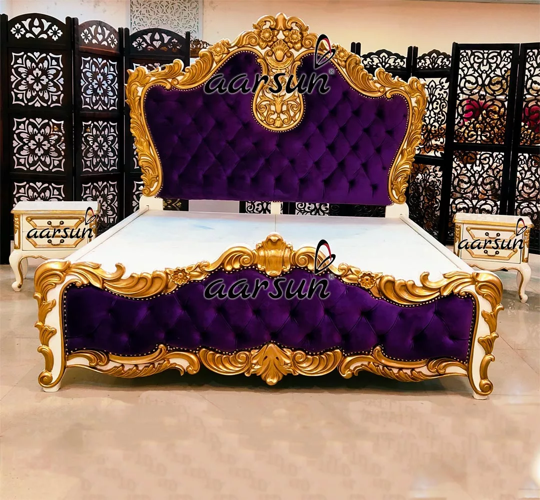 Handcrafted vipboxtv Maharaja Bed with Side Table 2025