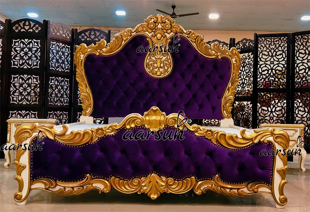 Handcrafted vipboxtv Maharaja Bed with Side Table 2025