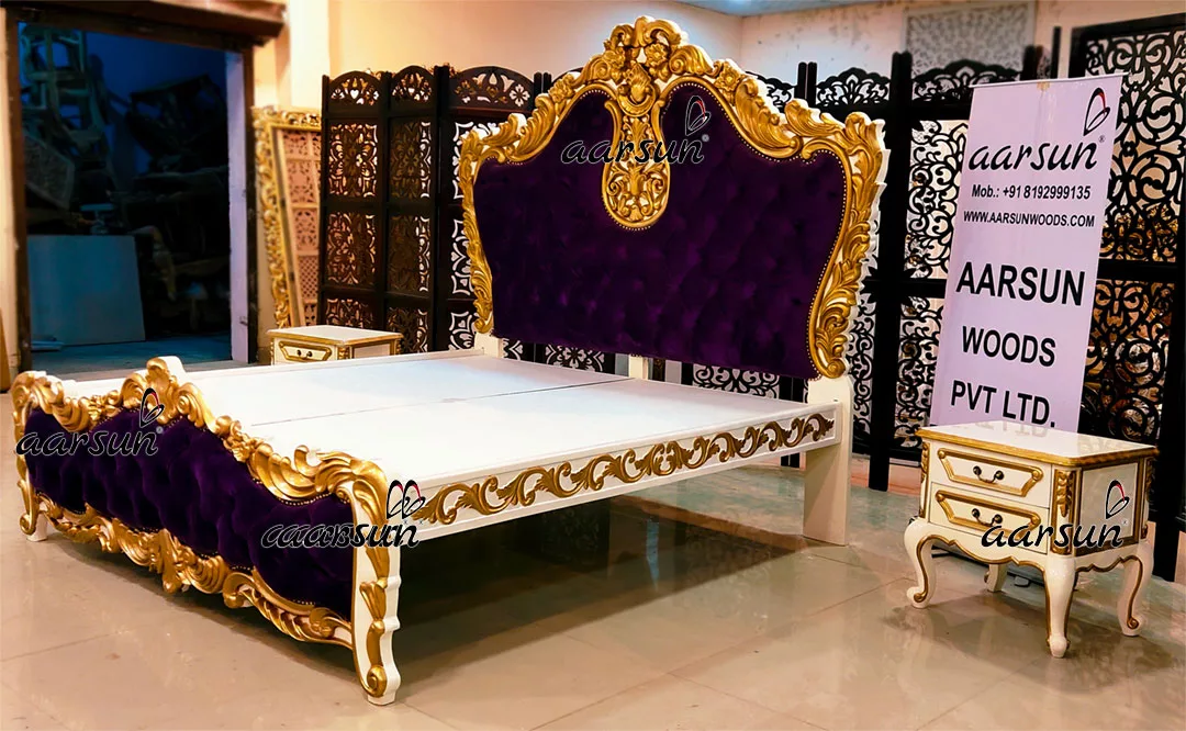 Handcrafted vipboxtv Maharaja Bed with Side Table 2025