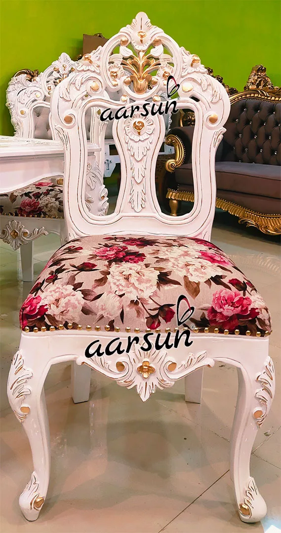 Luxurious  White & Gold Dining Set for 6  2025