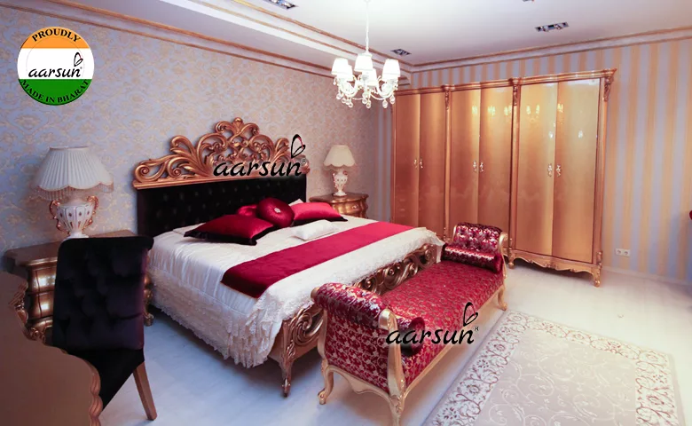 Luxury myprepaidcenter.com Bedroom Set in Gold  2025