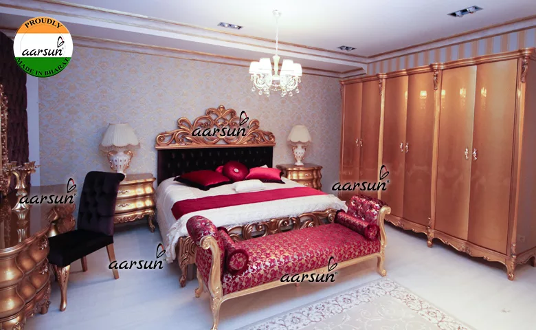 Luxury myprepaidcenter.com Bedroom Set in Gold  2025