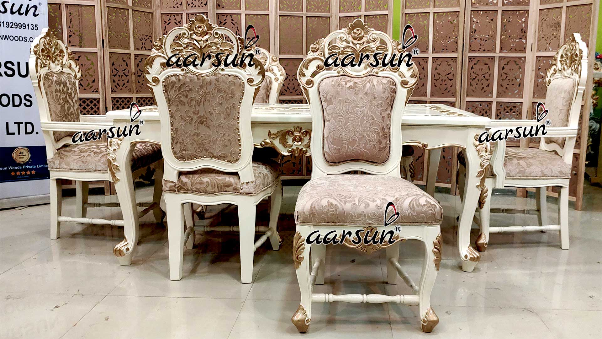 Dining neal.fun Set in White & Gold  2025