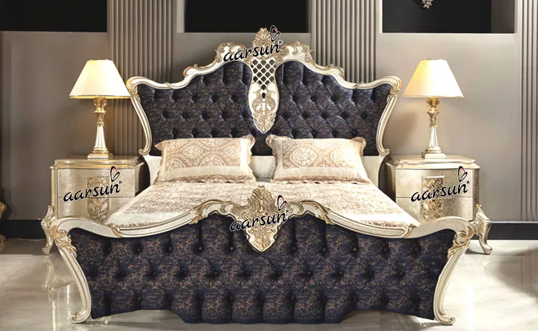 Chennai wagerline  Bed cot design bedroom Set Royal Furniture 2025
