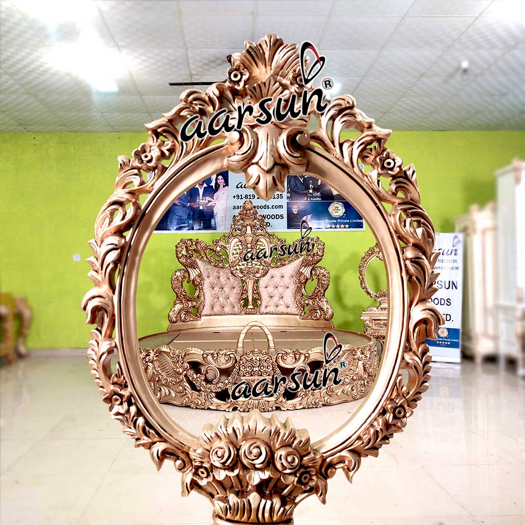 Classic tinyzonetv Luxurious Round Bed with Storage  2025