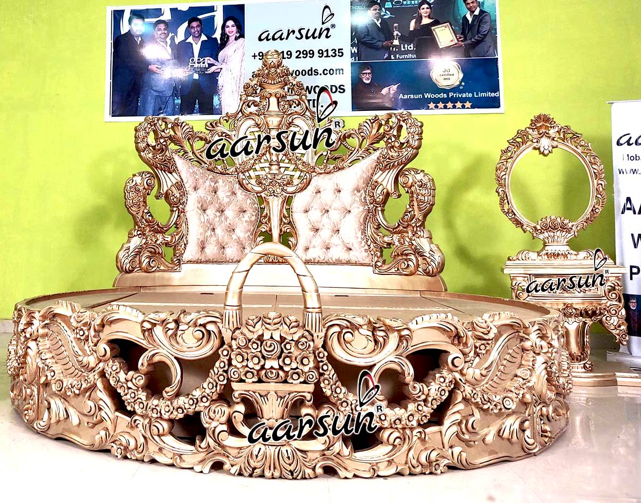 Classic tinyzonetv Luxurious Round Bed with Storage  2025