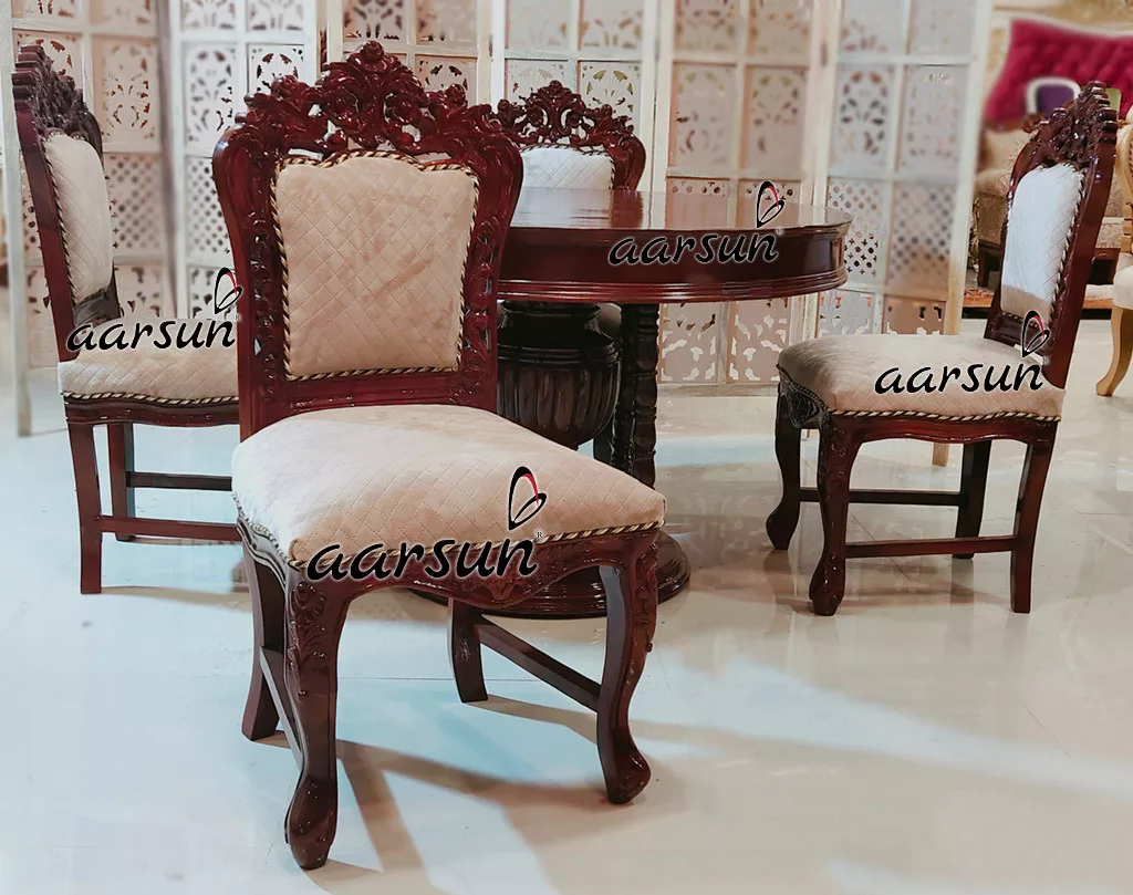 Suede 0123movies  Fabric Dining Set in 4 Seater 2025