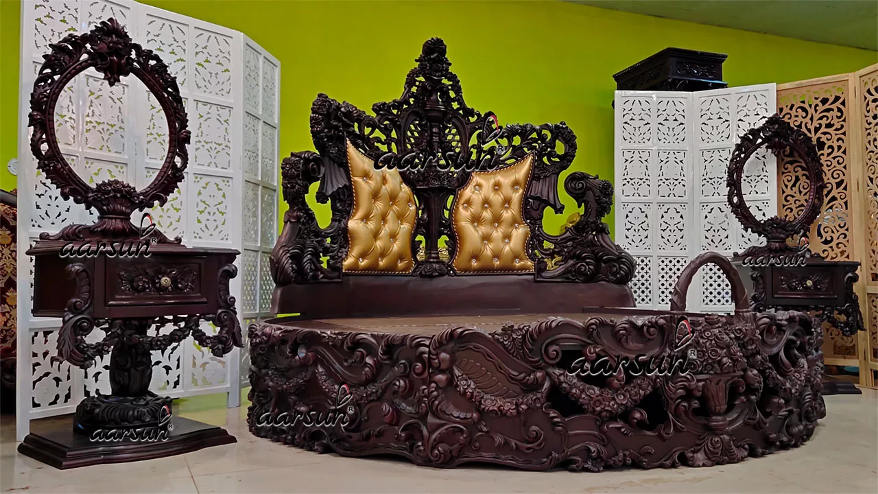 Super Luxurious quizlet.com Round Bed 2025