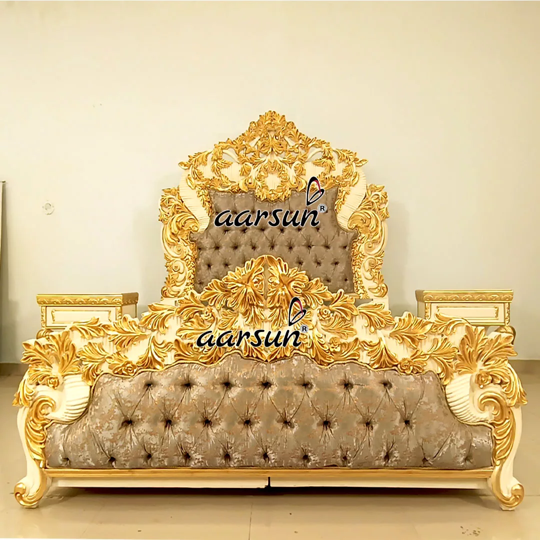 Handmade arc018 Unique Wooden Bed Design 2025