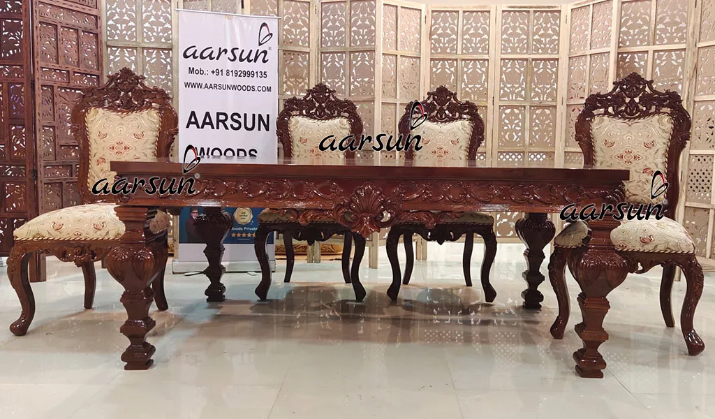 Unique asuratoon Design 6 Seater Dining in Teak Wood  2025