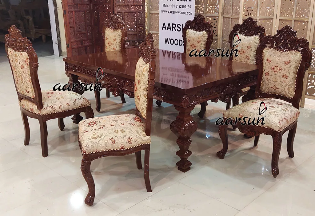 Unique asuratoon Design 6 Seater Dining in Teak Wood  2025