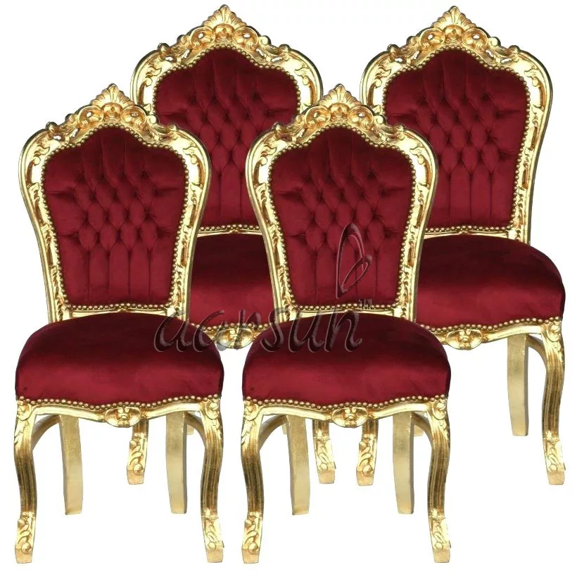 Wooden hdtodaytv Six Seater Dining Set- Gold Finish  2025