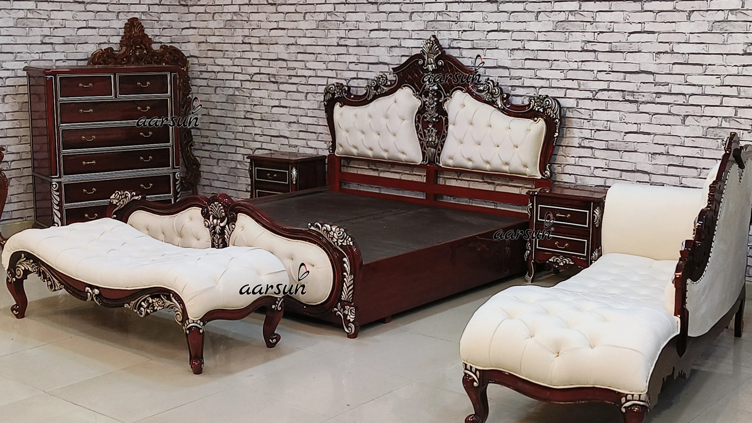 Luxurious streameast.co Bedroom Furniture in Teak Wood 2025