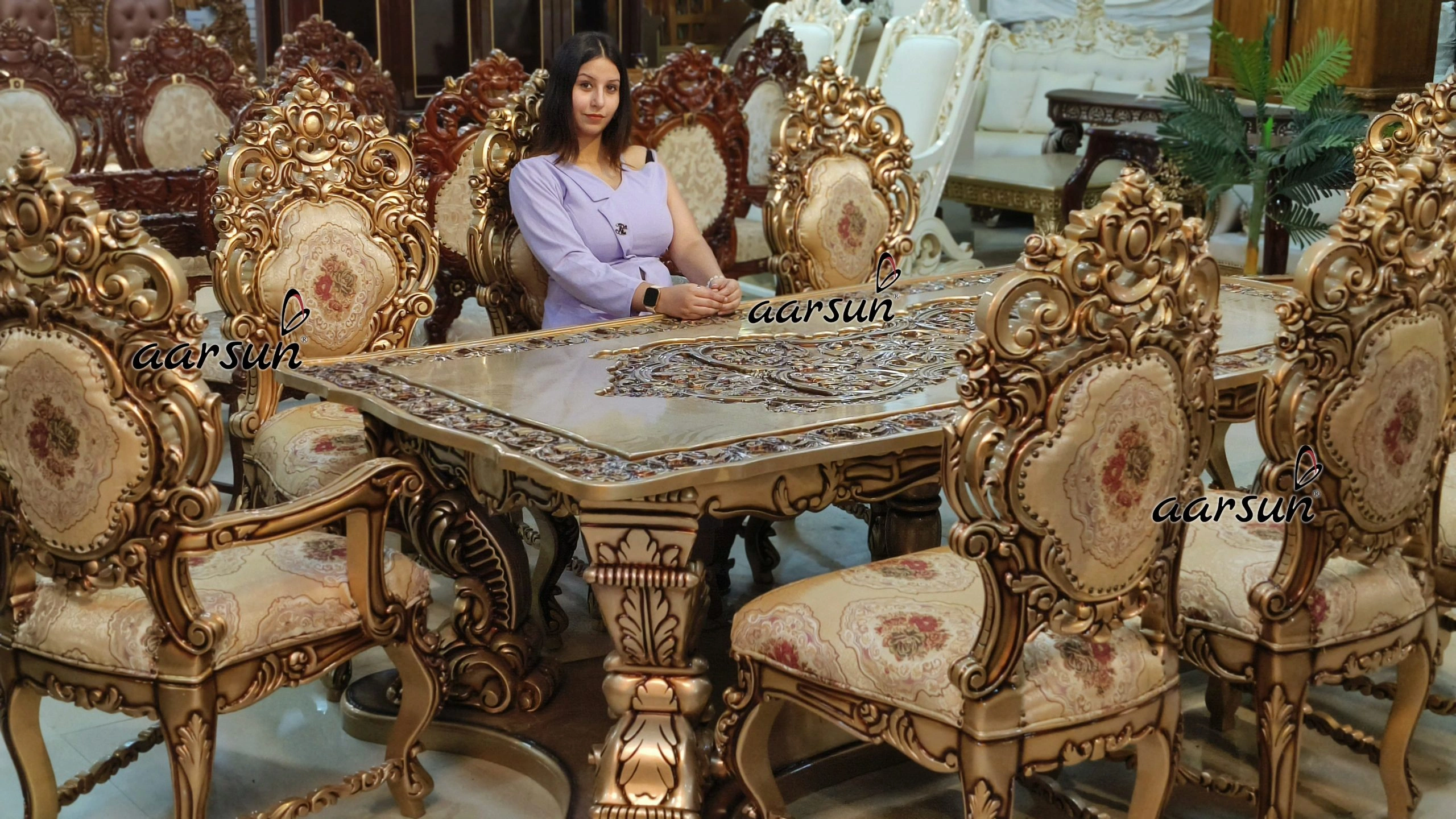 Double  xmovies8 on  Carved Chair Dining Set 2025