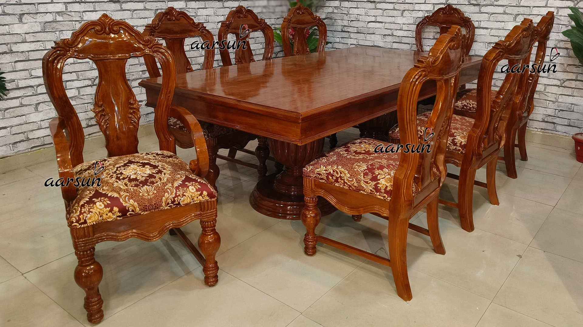 8-Seater streameast.to  Light Walnut Dining Set 2025