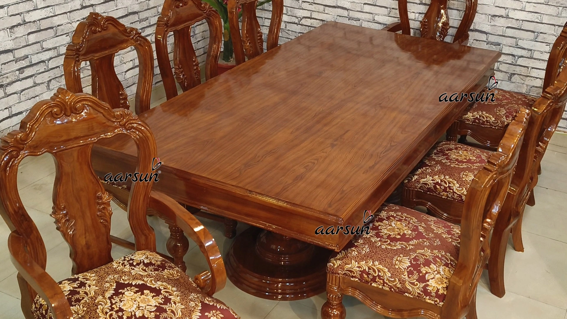 8-Seater streameast.to  Light Walnut Dining Set 2025
